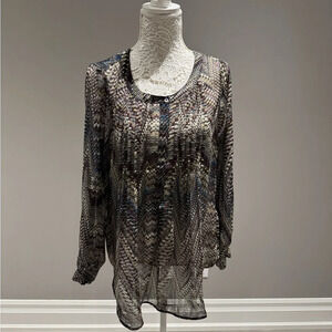 Multicolor Sheer Women's Top